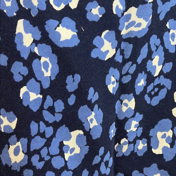 Talbots Blue & White Leopard Print Sweatshirt, Size M - Picture 3 of 3